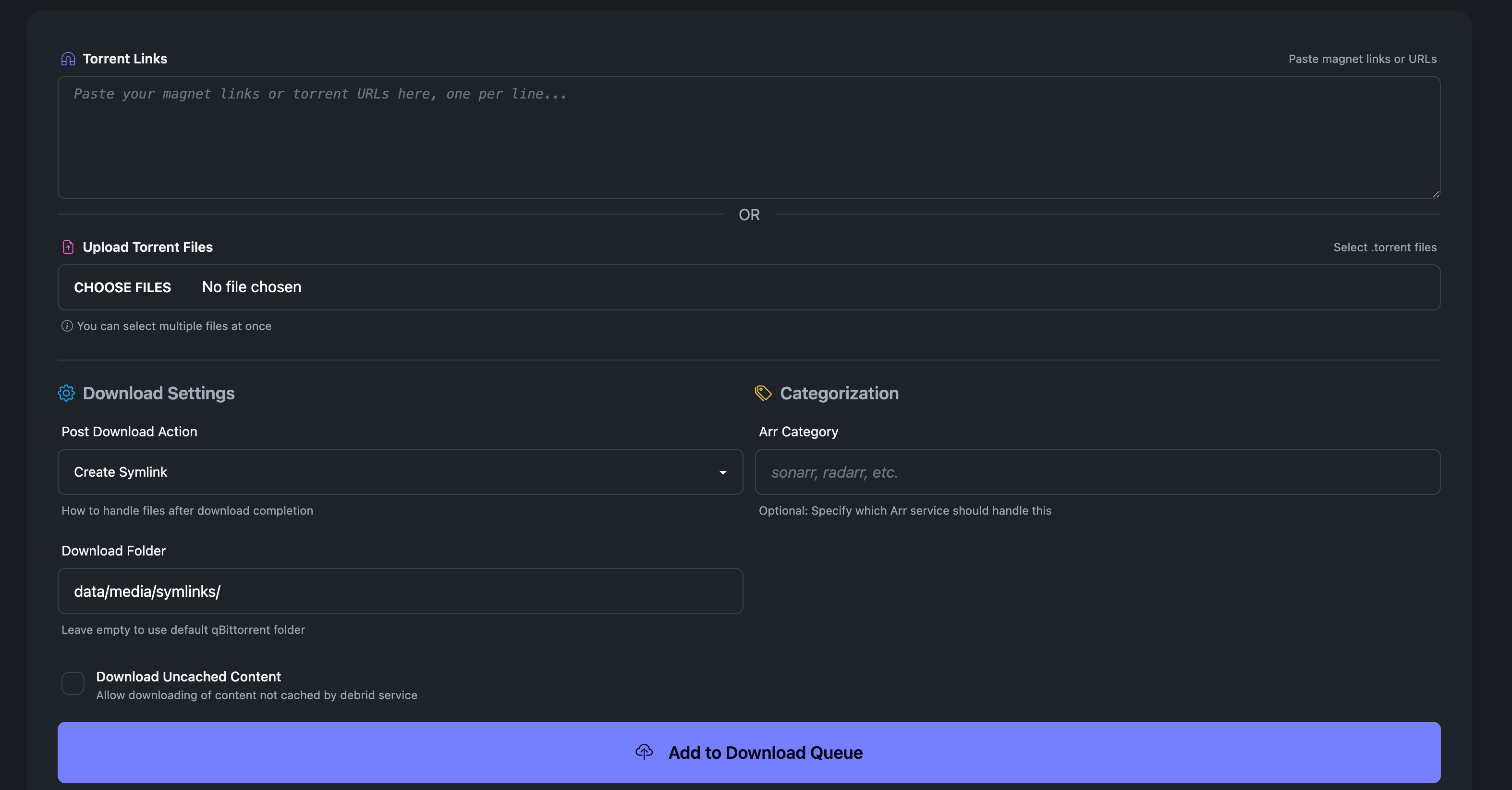 Downloading UI